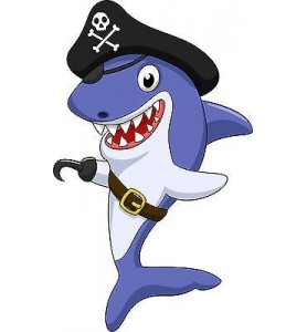 Stickers autocollant muraux enfant Requin pirateréf 3585