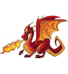 Stickers enfant Dragon feu réf 3709