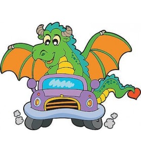 Stickers enfant Dragon voiture réf 3700
