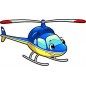 Stickers enfant Hélicoptère réf 3558 (Dimensions de 10cm à 130cm de largeur)