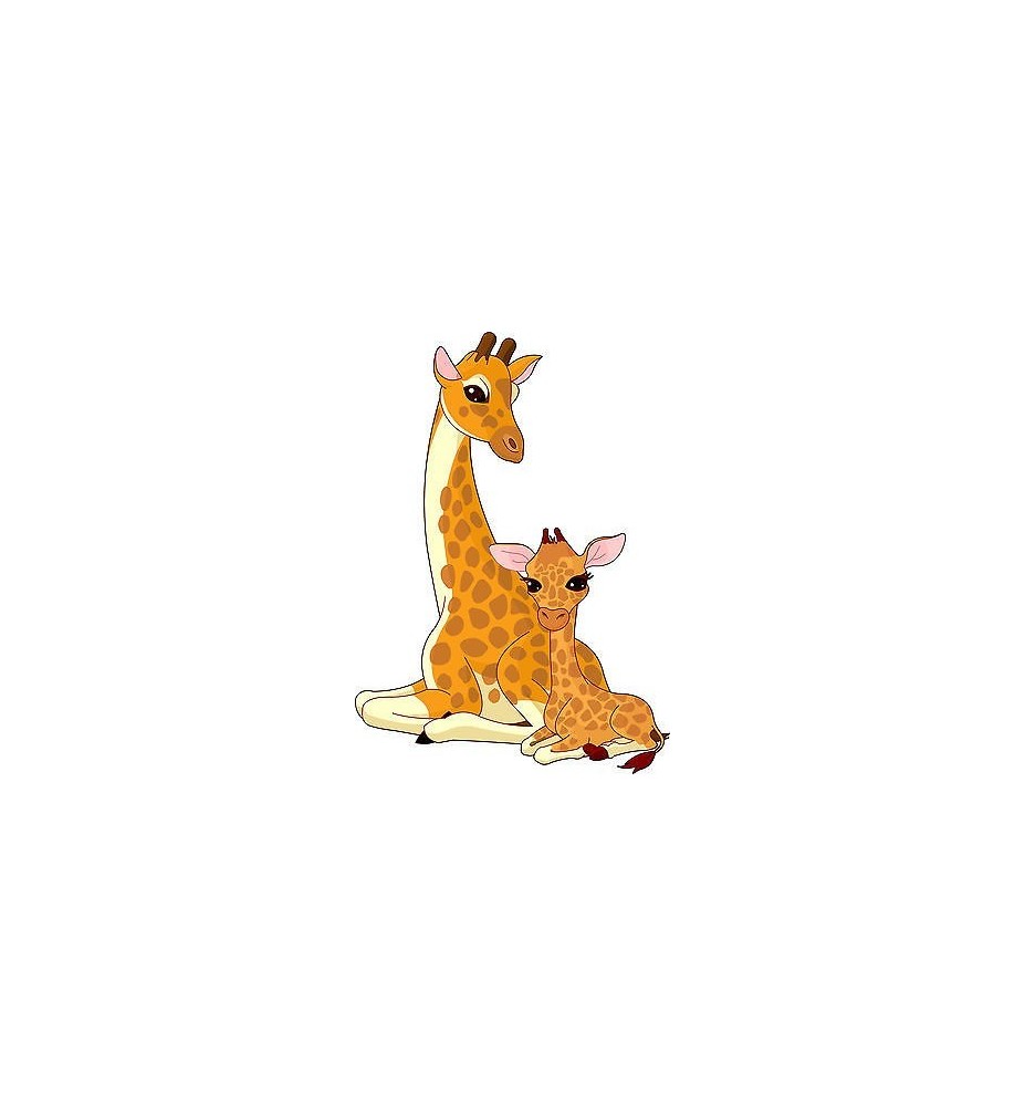 Sticker enfant Bébé Girafes