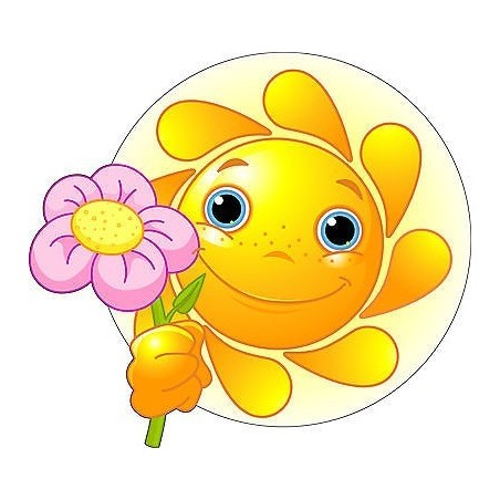 Sticker enfant Fleur soleil réf 2518