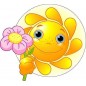 Sticker enfant Fleur soleil réf 2518