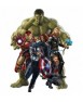 Stickers Hulk-Iron man-Captain América-Hawkeye-Black Widow Avengers ref 15043
