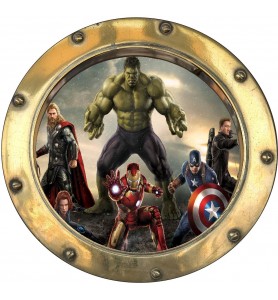 Sticker hublot enfant Avengers