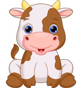 Stickers muraux enfant Animaux Vache
