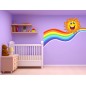 Stickers autocollant chambre d'enfant Soleil Arc en ciel 17560