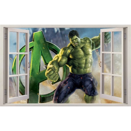Stickers fenêtre Hulk Avengers