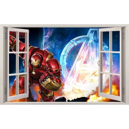 Stickers fenêtre Avengers Iron Man