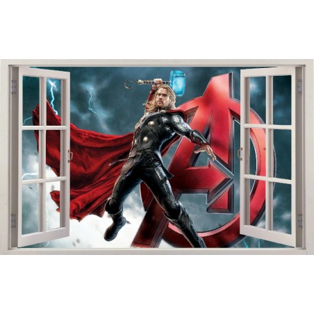 Stickers fenêtre Avengers Thor
