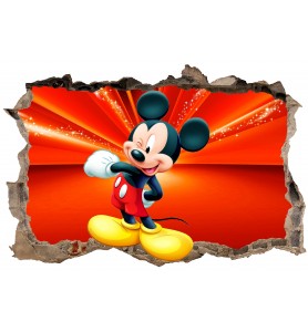 Stickers 3D trompe l'oeil Mickey