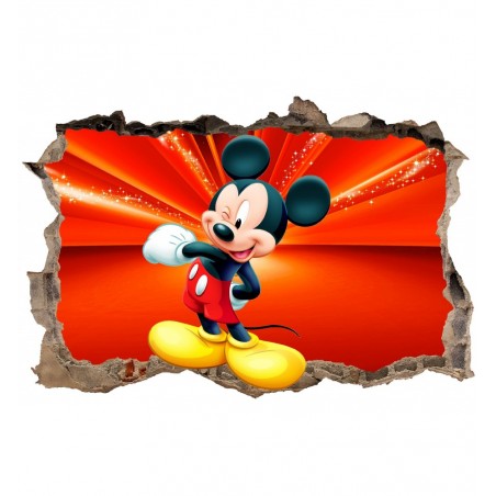 Stickers 3D trompe l'oeil Mickey