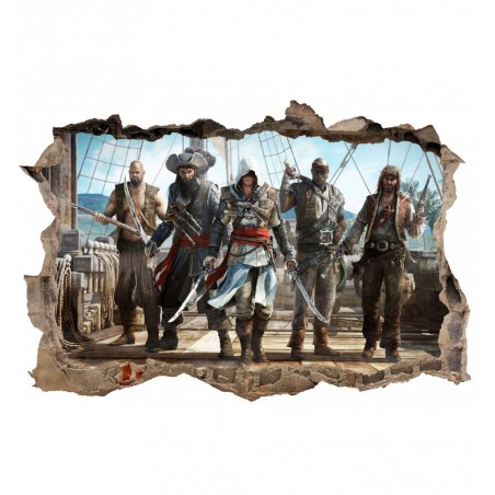 Stickers 3D trompe l'oeil Assassin's Creed