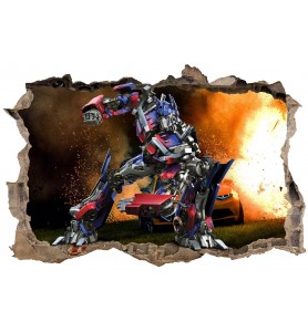 Stickers trompe l'oeil 3D Transformers