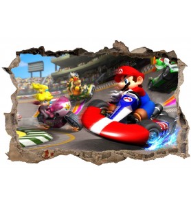 Stickers 3D Mario Kart réf 23622