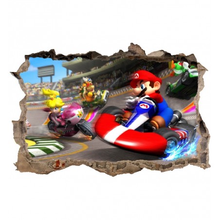Stickers 3D Mario Kart réf 23622
