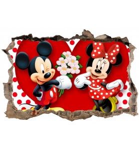 Stickers 3D Mickey minnie