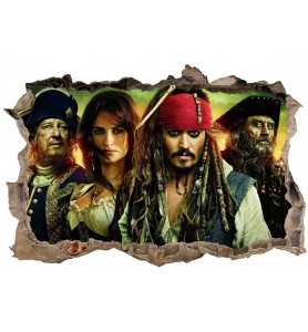 Stickers 3D Pirates des caraibes réf 23816