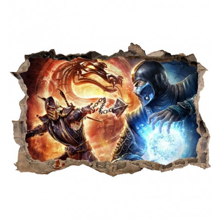 Stickers 3D Mortal Kombat  réf 23830