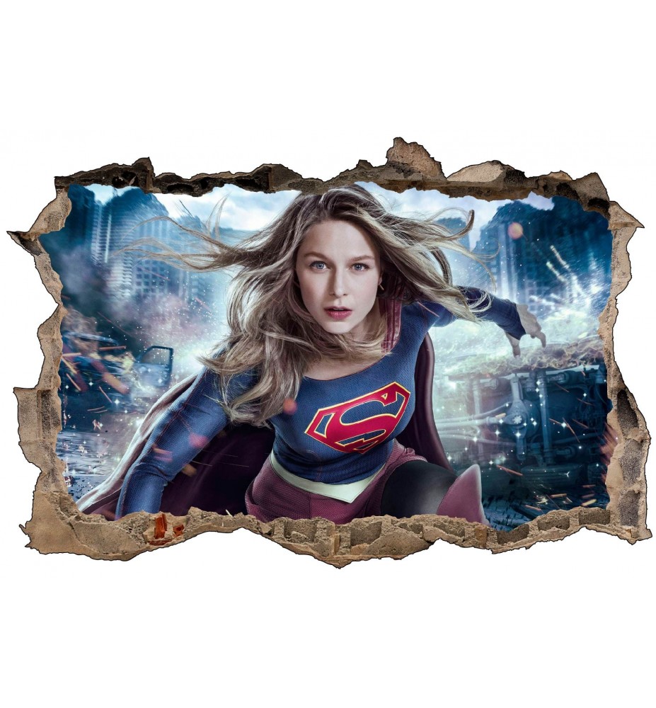 Stickers 3D Supergirl  réf 52473