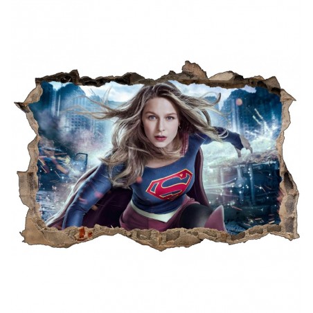 Stickers 3D Supergirl  réf 52473