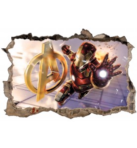 Stickers 3D Ironman Avengers réf 52490