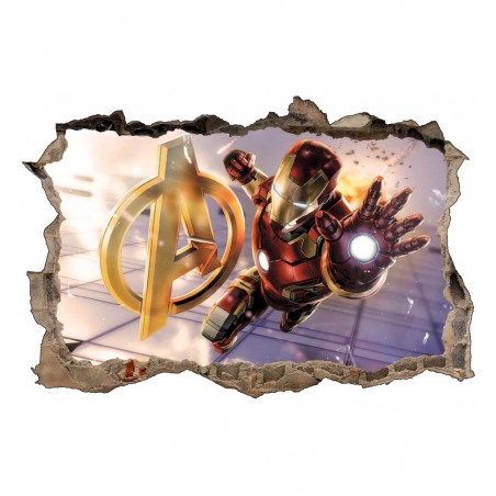 Stickers 3D Ironman Avengers réf 52490