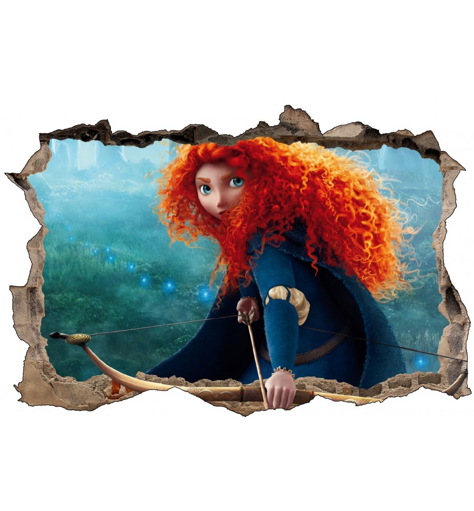 Stickers 3D Rebelle Princesse Merida réf 52504