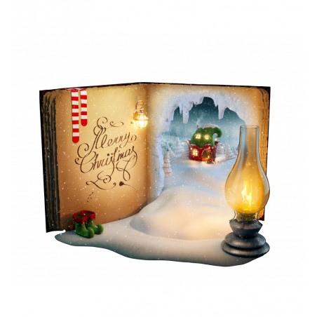 Sticker Livre de Noël avec Neige ref 4611