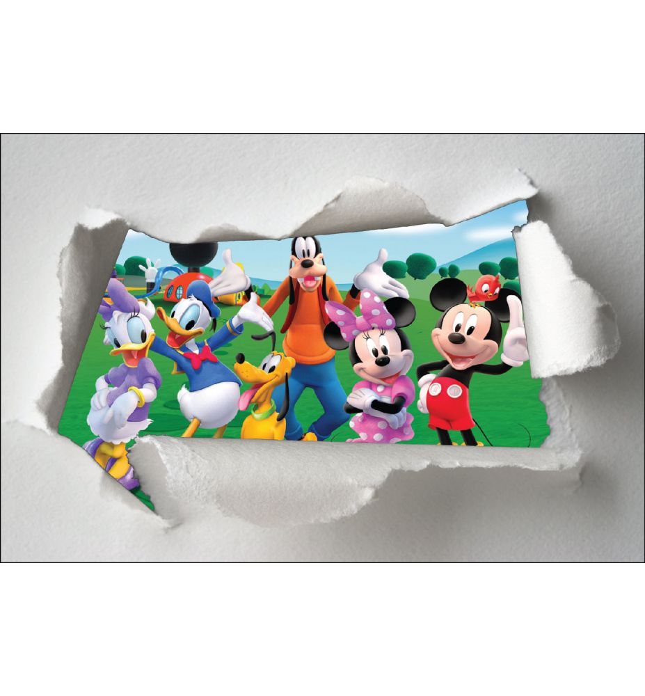 Stickers enfant papier déchiré Mickey et ses amis