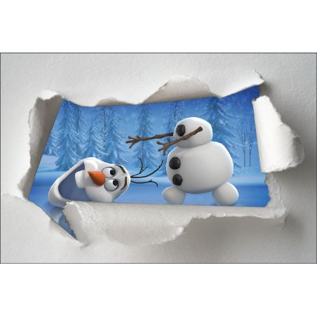 Stickers enfant papier déchiré Olaf frozen