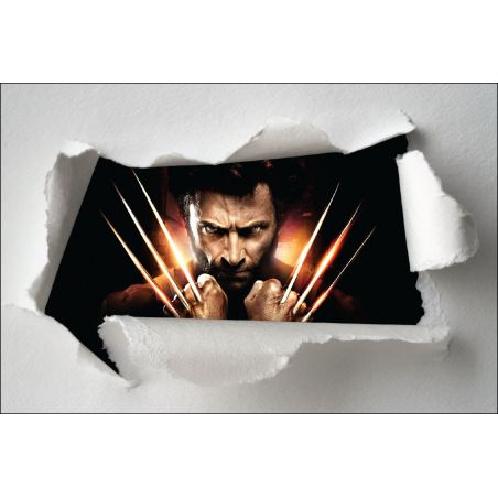 Stickers enfant papier déchiré Wolverine
