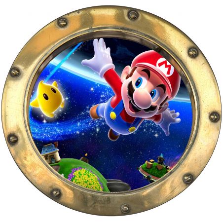 Sticker hublot enfant Mario 