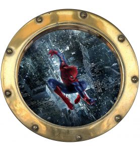Sticker hublot enfant Spiderman