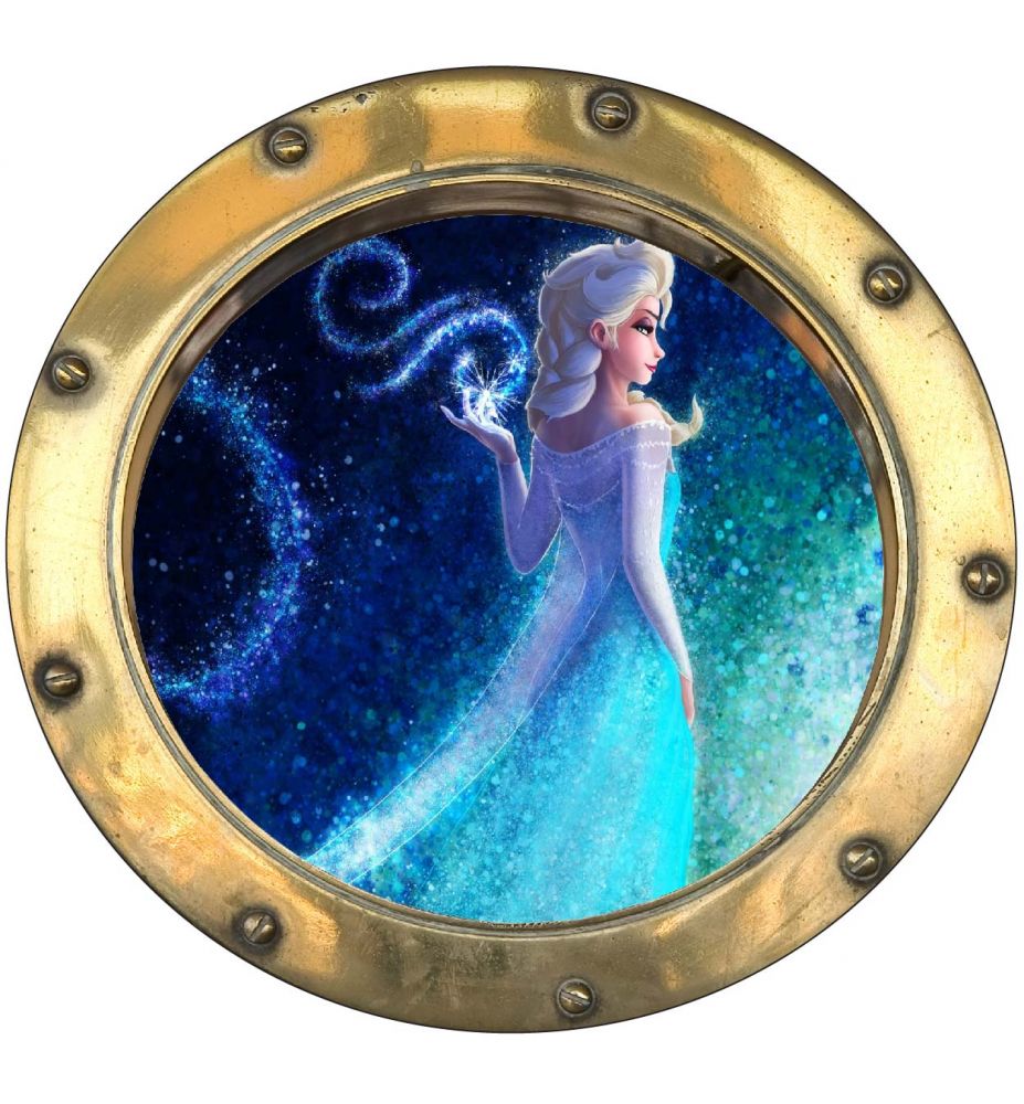 Sticker hublot enfant La Reine des Neiges