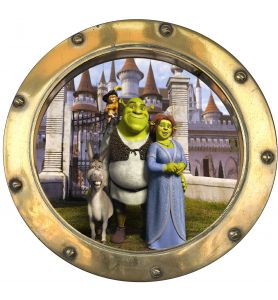 Sticker hublot enfant Shrek