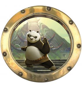 Sticker hublot enfant Kun fu Panda