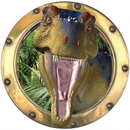 Sticker trompe l'oeil Dinosaure Tyrex