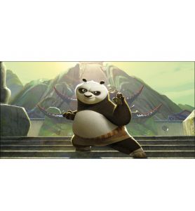 Stickers chambre d'enfant tête de lit Kung Fu Panda