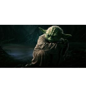Stickers chambre d'enfant tête de lit Star Wars Yoda