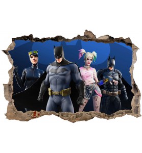 Stickers 3D trompe l'oeil Fortnite Batman
