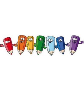 Sticker enfant Crayons de couleurs