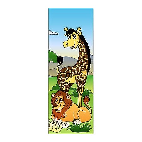 Sticker enfant Girafe pour porte plane ou mural