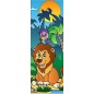 Sticker enfant Lion pour porte plane ou mural