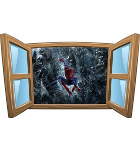 Sticker enfant fenêtre Spiderman Man