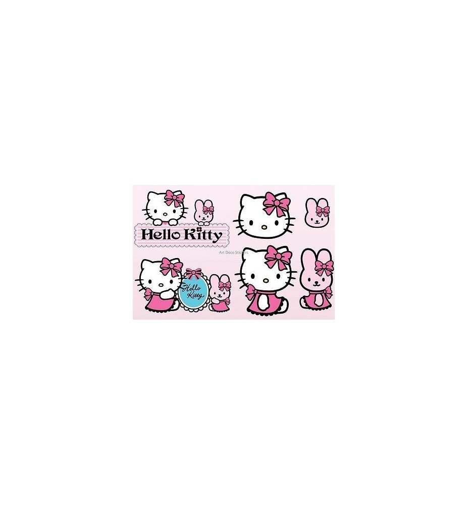 Stickers enfant planche de stickers Hello Kitty