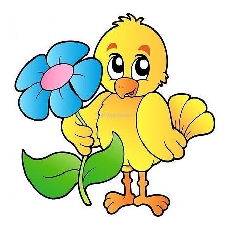 Sticker enfant Oiseau fleur 919