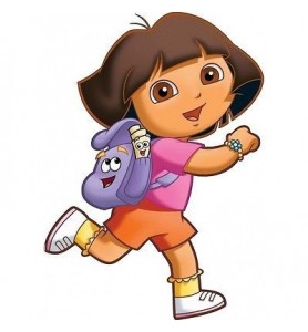 Sticker enfant Dora, sticker chambre d'enfant Dora