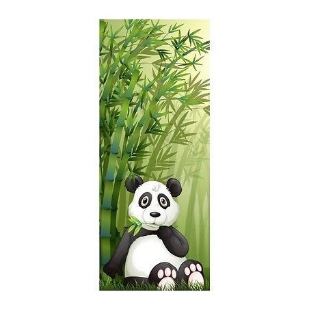 Papier peint porte enfant Panda Bambous 1732