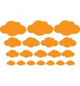 19 Stickers autocollant nuages